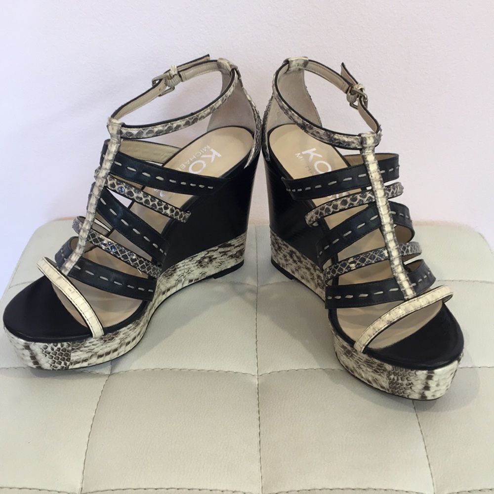 Snakeskin Michael Kors Platform Wedges
